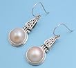 Mabe Pearl Stone Earrings - 29 mm