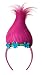 OS Fits Child, Magenta, Trolls Sugar Glitter Headband with Troll hair
