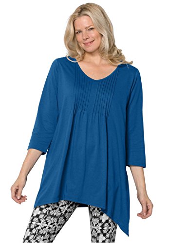 Women's Plus Size Pintuck Tunic
