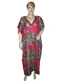 Womens Pink Blue Paisley Print Lightweight Sheer Cotton Coverup Beach Wear Evening Dress