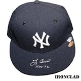 Yogi Berra Autographed/Hand Signed New York Yankees Cap with HOF 72 Inscription