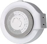Woods 59200 Lamp and Appliance Timer with Easy On/Off Settings, 2-Prong plug