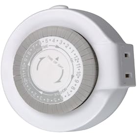 Woods 59200 Lamp and Appliance Timer with Easy On Off Settings, 2-Prong plug by Woods