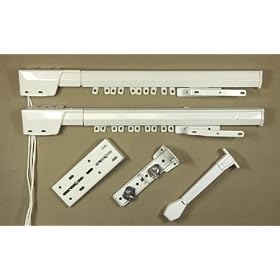 Double Traverse Rods 66-120 inch, One way - Cord Left