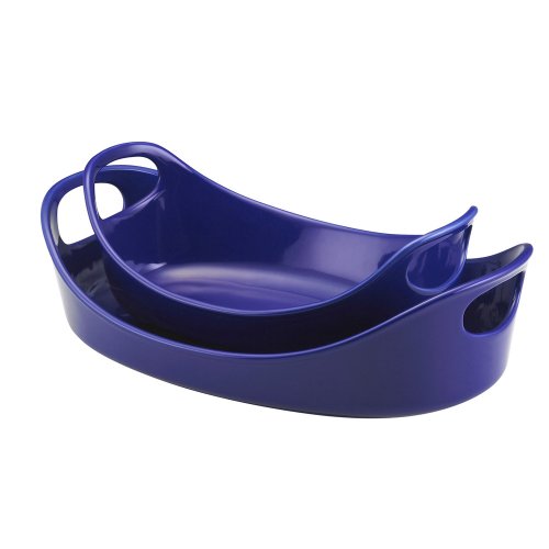 Rachael Ray Bubble and Browns 1-Quart and 1.5-Quart Oval Baker Stoneware Sets