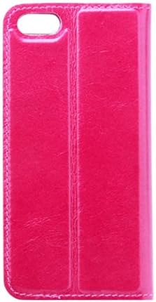 LENTION Genuine Leather Slim Stand Wallet Card Holder Flip Cover Fully Handmade Case for iPhone 5 5S Rose