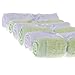 SiMignon Bamboo Baby Washcloths, Extra-Soft 6 pk Green and White Best Gift Set for Baby Shower and Newborns