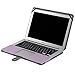 MOSISO MacBook Air 13 inch Case, Premium PU Leather Book Folio Protective Stand Cover Sleeve Compatible with MacBook Air 13 inch A1466 / A1369 (Older Version Release 2010-2017), Silky Light Purple