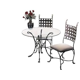 KALCO F300BA VINE DINING TABLE, TABLE GLASS INCLUDED by Kalco