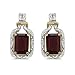 14k Yellow Gold Emerald-cut Garnet And Diamond title=