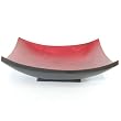 Handmade Red and Black Decorative Mango Wood Platter / Tray With Elegant Curves