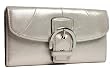 Coach Soho Leather Buckle Slim Envelope Clutch Wallet Metallic Champagne 45622