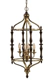 Cunningham 4-light Lantern 33'hx16'd Walnut