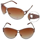 Baby Phat 1029 Brown Aviator Sunglasses