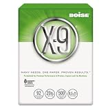 Boise OX-9001 X-9T Multipurpose Paper, 20-lb., 8-1/2 x 11, 5,000 Sheets/Carton