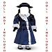 American Girl Samanthas Blue Velvet Holiday Coat, Hat and mittens for 18" Dolls