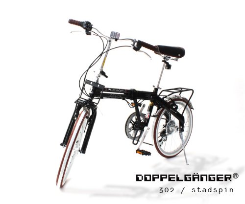 DOPPELGANGER(ドッペルギャンガー) アルミ製20インチ6段変速折りたたみ自転車 LEDライト/ワイヤーロック標準装備 302stad-spin 302stad-spin