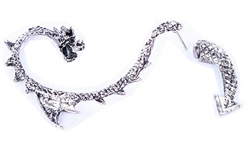 Buyinhouse 2 PCS The Dragon's Lure Stud Antique Silver