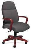 2980 Series Executive High Back Swivel/Tilt Chair, Mahogany/Gray Olefin (HON2981NAB12)