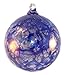 Friendship Ball Cobalt Blue Web Design 4 Inch Kugel Iridized Witch Ball by Iron Art Glass Designs