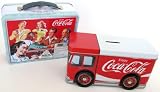 Gift Pack Of Coca-Cola Classic Licensed Coke Soda Retro Themed Metal Tin Lunchbox For Children & Bus Piggy Bank