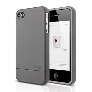 elago S4 Glide Case for AT&T, Sprint and Verizon iPhone 4/4S (Soft Feeling Gray) – ECO PACK