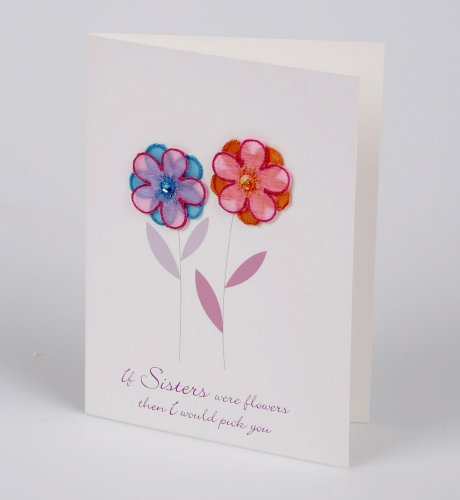 Bright Fabric Flowers Sister Card