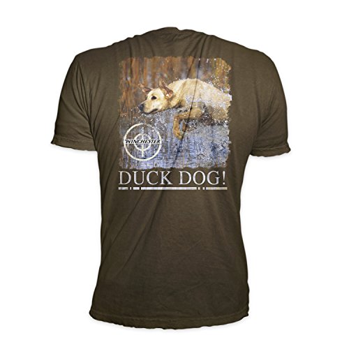 Official Winchester Mens Golden Retreiver Hunting Dog Short Sleeve Tshirt