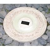 HomeBrite Solar 30171 13 Inch Solar Stepping Stone - Round - White Wash Color