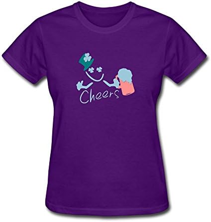 Women's Tees - Particular Cheers Smiley Irish Boy Tee Purple Size S