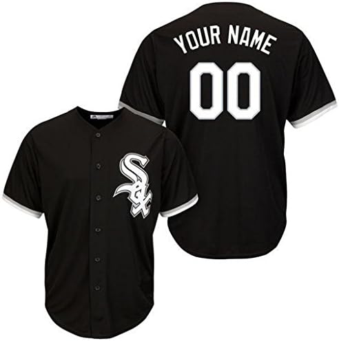 Man Chicago White Sox Customized-Black Jersey Size M