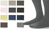 Marcoliani Men's ExtraFine Cotton Mid-Calf Wide Rib Dress Sock from Italy