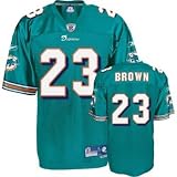 Ronnie Brown Miami Dolphins Aqua Reebok Premier Jersey - L