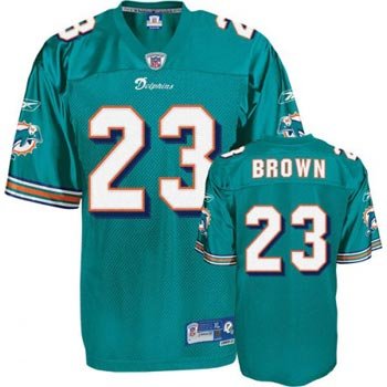 Ronnie Brown Miami Dolphins Aqua Reebok Premier Jersey - L