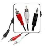 5 FT. 3.5mm Plug to 2 RCA Adapter