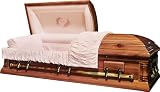 8692 - Red Cedar Veneer Casket <br>Light Pink Interior - Head Panel - 