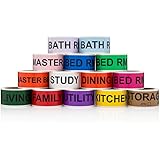 Saurus Home Moving Labels, 4-bedroom House, 14 Rolls, 50 Labels Per Living Space, 14 Different Colors, 700 Total Labels, 1" Height X 4.5" Width, Color Coding Labels