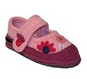 Haflinger Hauschuhe, Slipper, Ballerinas, Gaertnerin, rosa-pink, Wolle