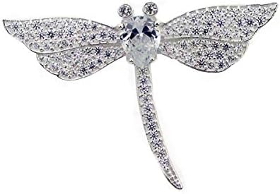 Sterling Silver CZ Pendant Dragon Fly DFCZ