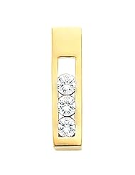 14K Yellow Gold Diamond Three-Stone Pendant - 0.75 Ct. -- LIFETIME WARRANTY