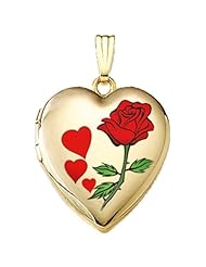 14K Gold Filled "Valentines" Sweetheart Locket 3/4 inch x 3/4 inch in Solid 14K Gold Filled
