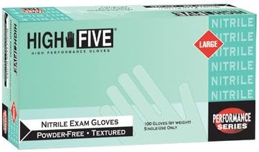 High Five Nitrile Exam Gloves 1000 Count Case Size: Medium