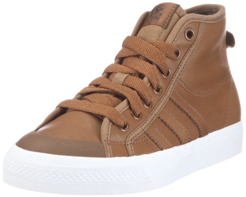 Adidas Nizza Hi Leder Schuh gefüttert Dunkelbraun 45