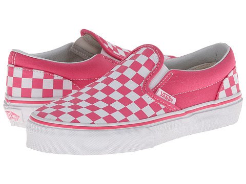 hot pink checkerboard vans