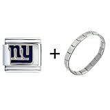 Nfl New York Giants Football Licensed Italian Charm Bracelet