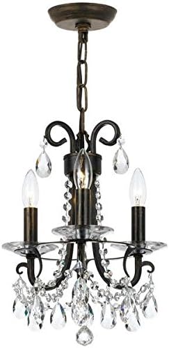 Crystorama Othello Collection 3-light English Bronze Mini Chandelier