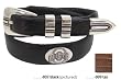 Teju Lizard Black Leather Collegiate Belt