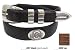 Teju Lizard Black Leather Collegiate Belt