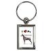 I Love My Doberman Pinscher Key Chain