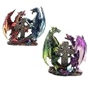 Dueling Dragons with Celtic Cross (Sold Separately)